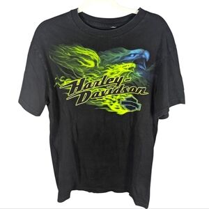 2012 Harley-Davidson Charlotte North Carolina Eagle Flames T-shirt Size Large
